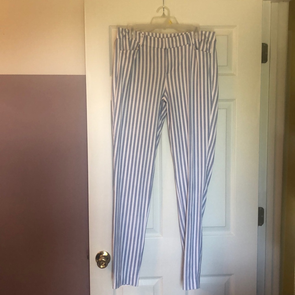 Old navy pixie blue stripe pants